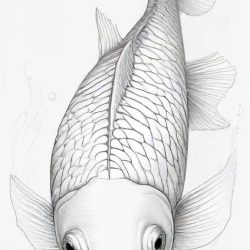 Coy Fish Drawing Sketch Picture