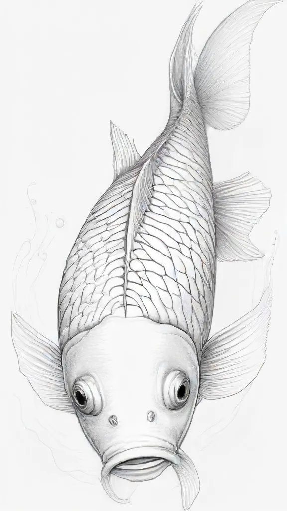 Coy Fish Drawing Sketch Picture
