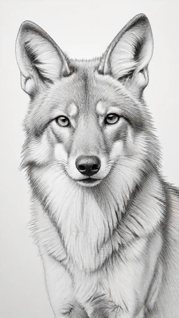Coyote Drawing Art Sketch Image