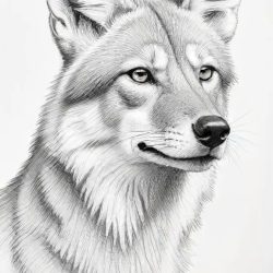 Coyote Drawing Sketch Image