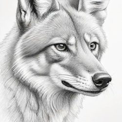 Coyote Drawing Sketch Picture