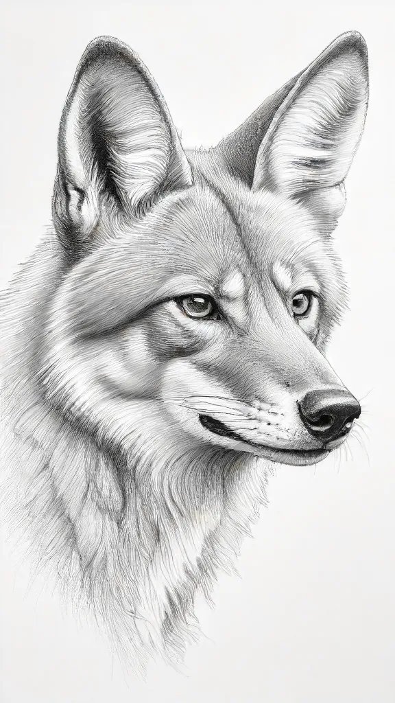 Coyote Drawing Sketch Picture