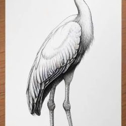 Crane Drawing Art Sketch Image