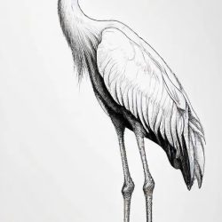 Crane Drawing Sketch Image