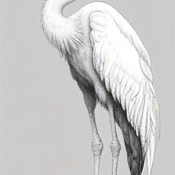 Crane Drawing Sketch Photo