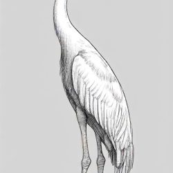 Crane Drawing Sketch Picture