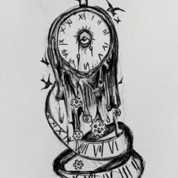 Creative Clock Drawing Artistic Sketching