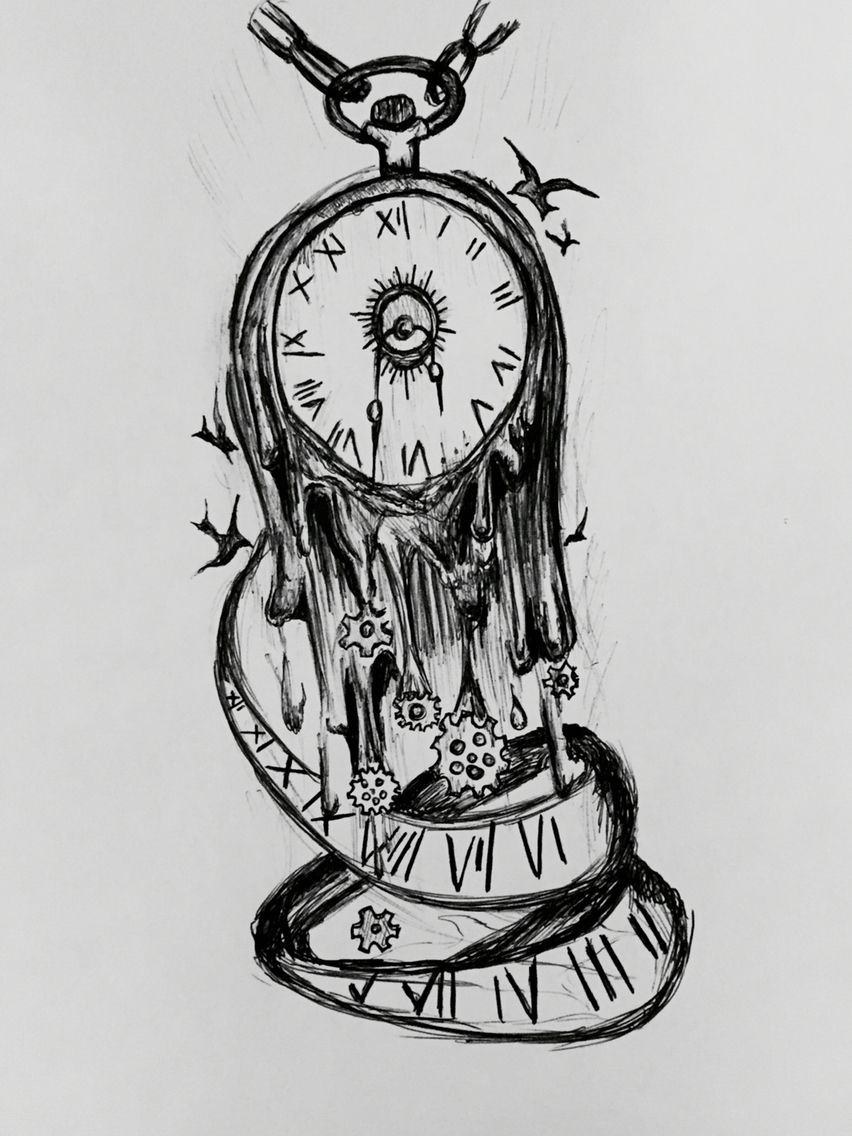 Creative Clock Drawing Artistic Sketching