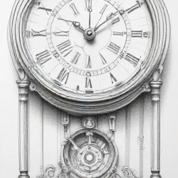 Creative Clock Drawing Sketch Photo