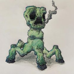 Creeper Drawing Artistic Sketching