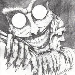 Creepy Drawing Fine Art