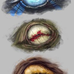 Creepy Eyeball Drawing Art