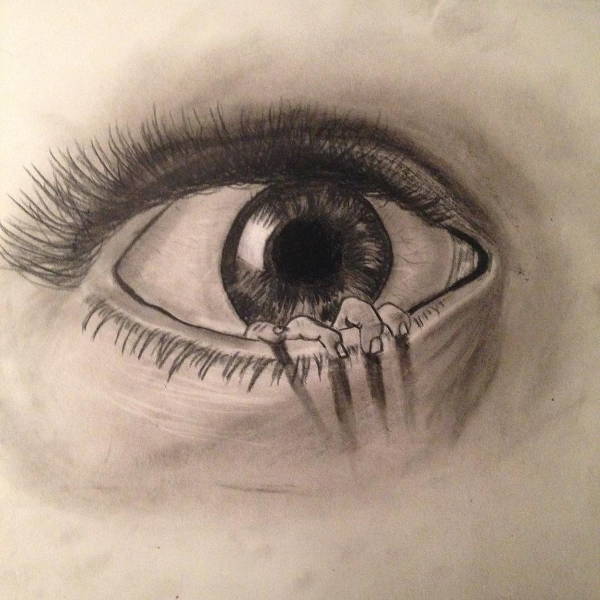 Creepy Eyeball Drawing Artistic Sketching