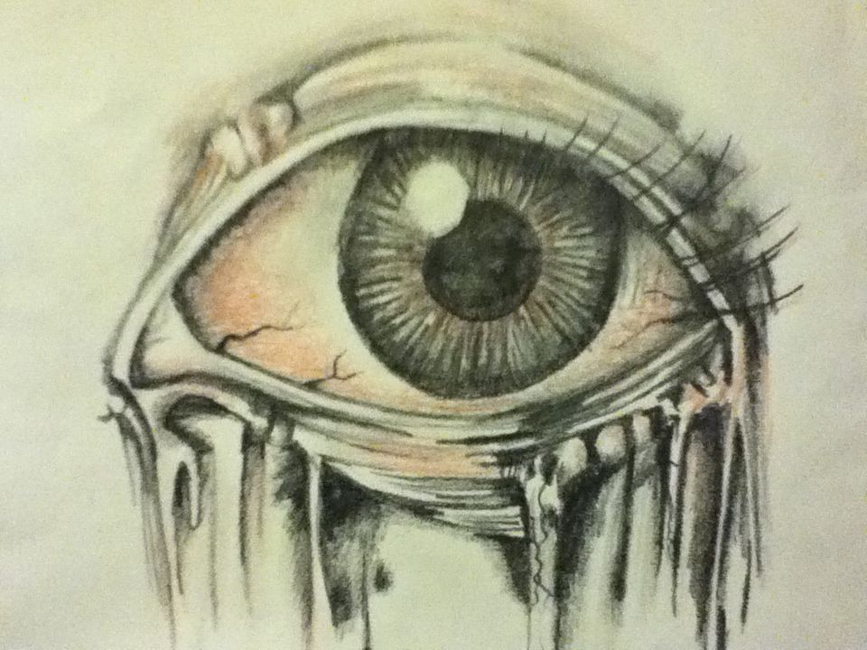 Creepy Eyeball Drawing Fine Art