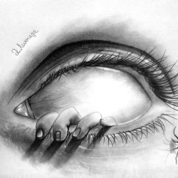 Creepy Eyeball Drawing Picture