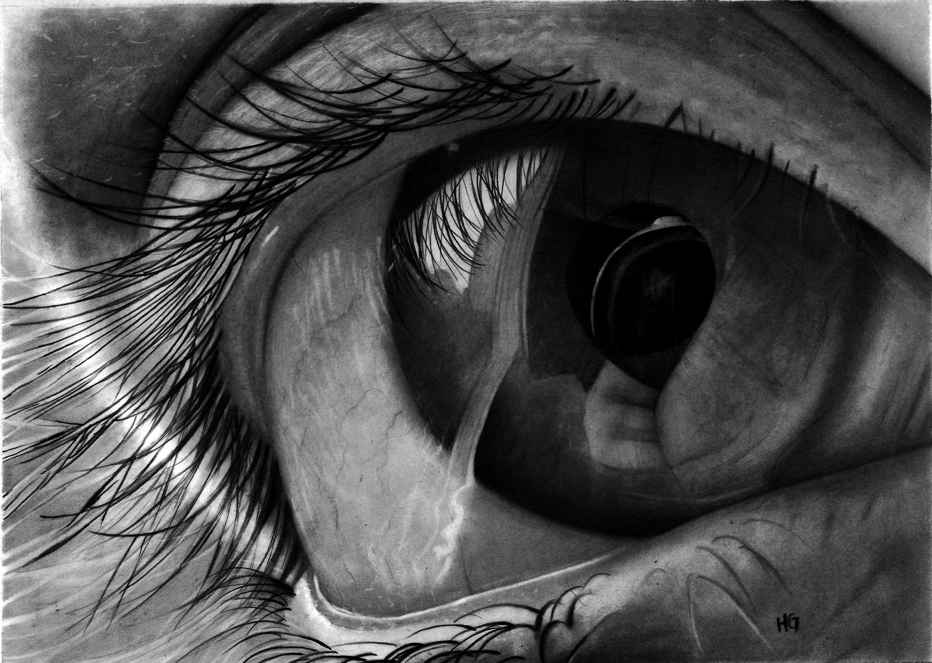 Creepy Eyeball Drawing Sketch