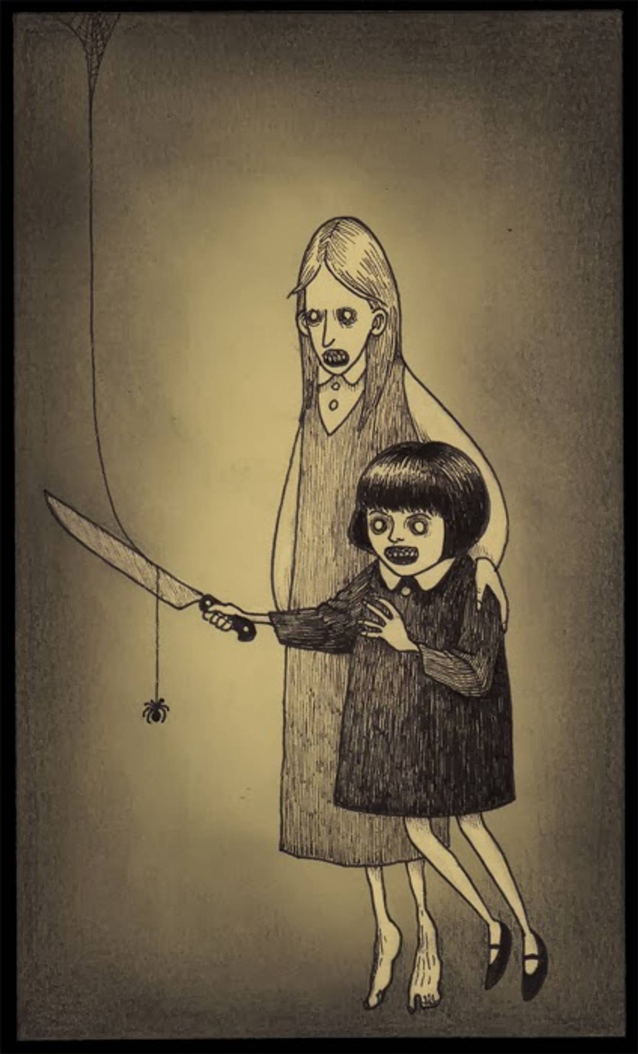 Creepy Kid Drawing Image
