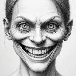 Creepy Smile Drawing Art Sketch Image