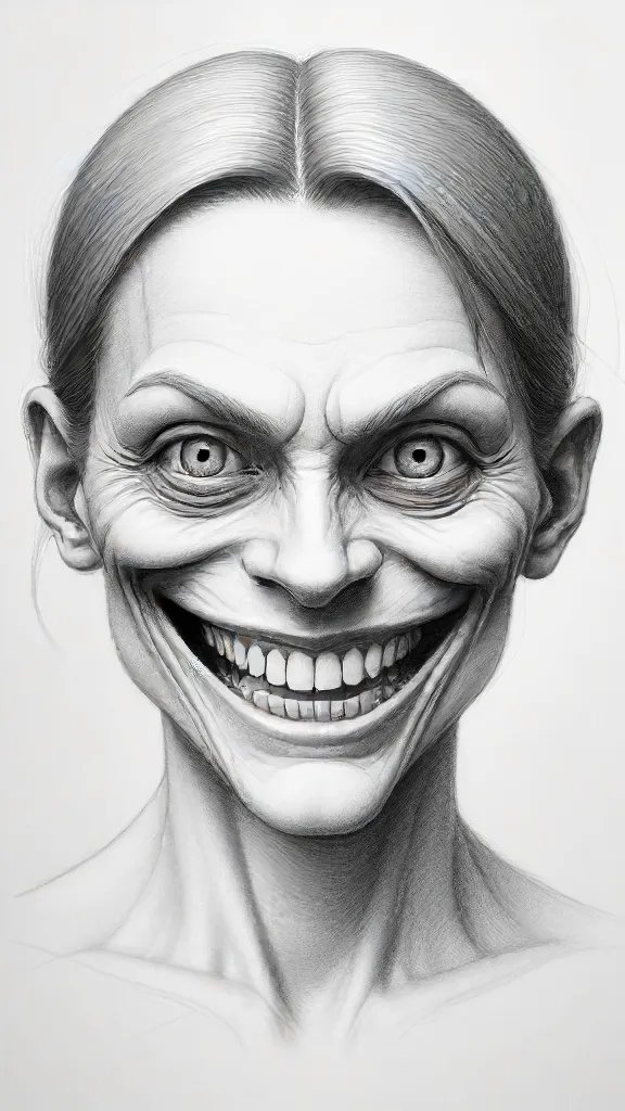 Creepy Smile Drawing Art Sketch Image