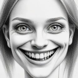 Creepy Smile Drawing Easy Sketch