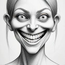 Creepy Smile Drawing Sketch Image