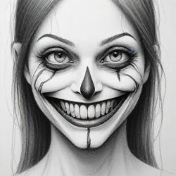 Creepy Smile Drawing Sketch Photo