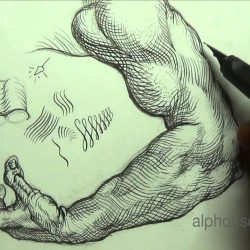 Cross Arm Drawing Amazing Sketch