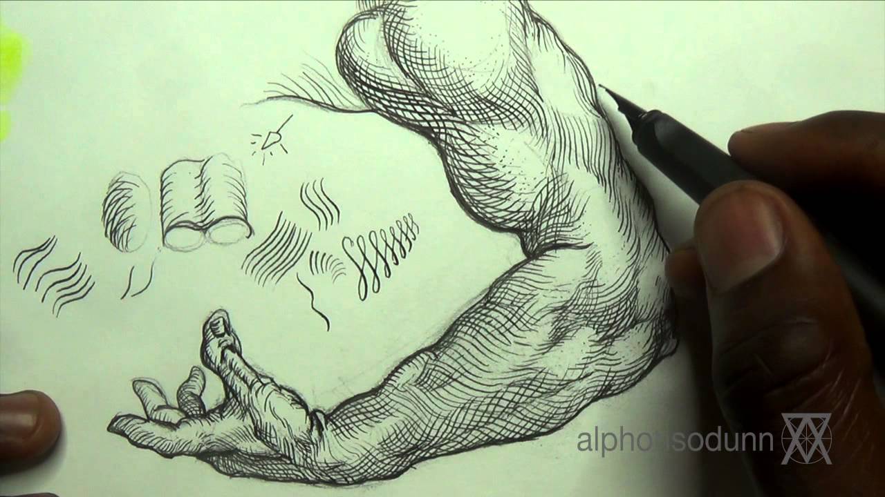 Cross Arm Drawing Amazing Sketch