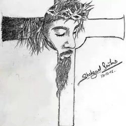 Cross Drawing Beautiful Artwork