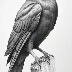 Crow Drawing Sketch Image