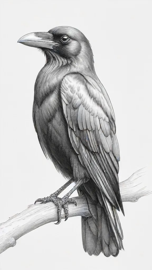 Crow Drawing Sketch Picture