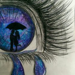 Crying Eye Drawing Creative Style