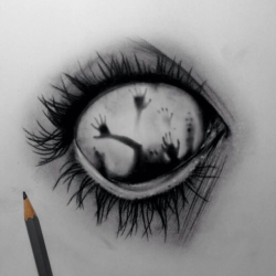 Crying Eye Drawing Fine Art