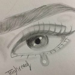 Crying Eye Drawing Image