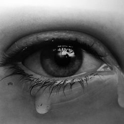 Crying Eye Drawing Modern Sketch