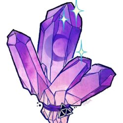 Crystal Drawing Detailed Sketch