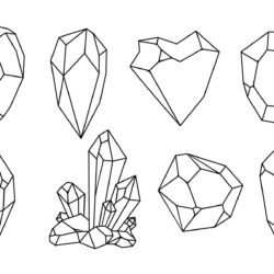 Crystal Drawing Hand Drawn