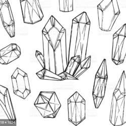 Crystal Drawing Hand Drawn Sketch