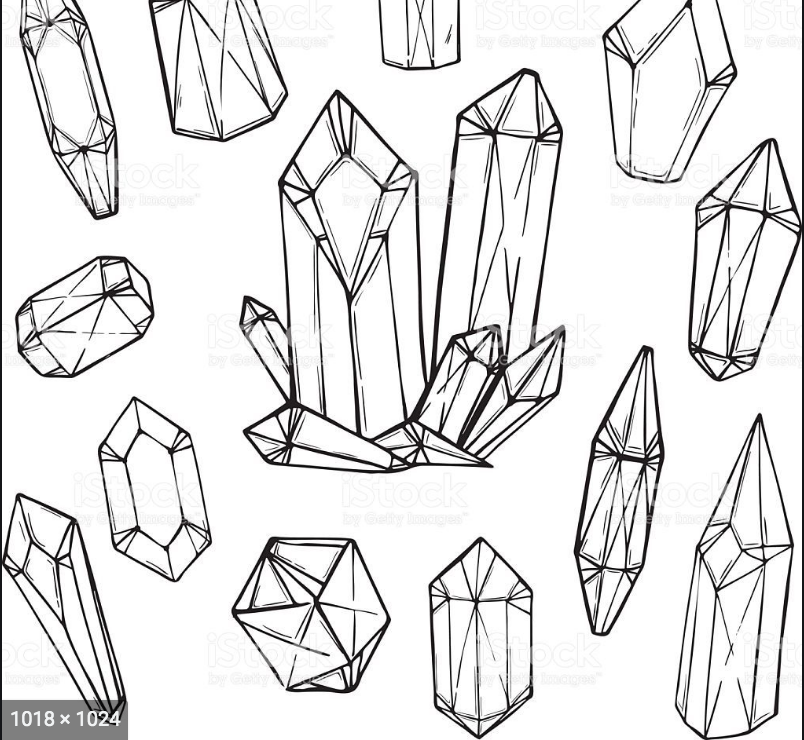 Crystal Drawing Hand Drawn Sketch