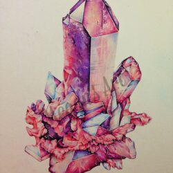 Crystal Drawing Intricate Artwork