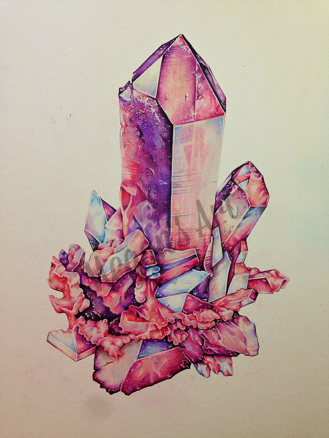 Crystal Drawing Intricate Artwork