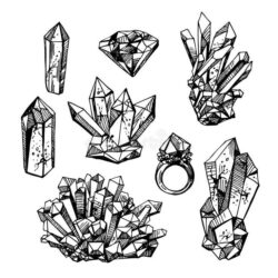 Crystal Drawing Sketch