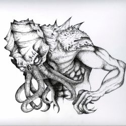 Cthulhu Drawing Creative Style