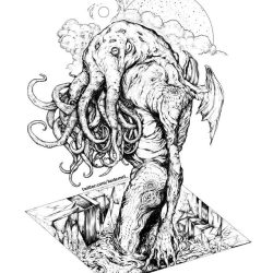 Cthulhu Drawing Modern Sketch