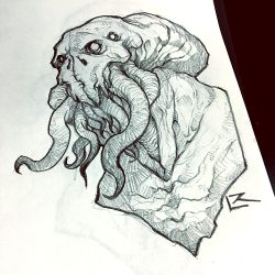 Cthulhu Drawing Sketch