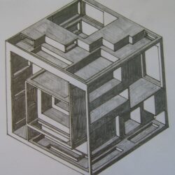 Cube Drawing Professional Artwork