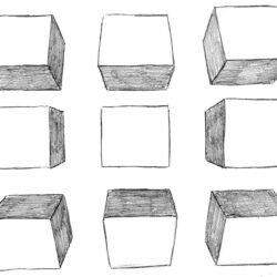 Cube Drawing Unique Art