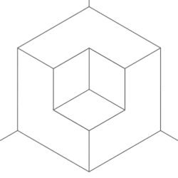 Cubic Drawing Hand drawn