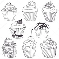 Cupcake Drawing Creative Style