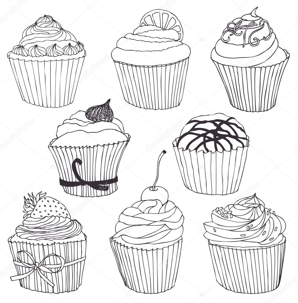 Cupcake Drawing Creative Style